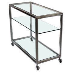 1970s Polished Chrome Bar Cart