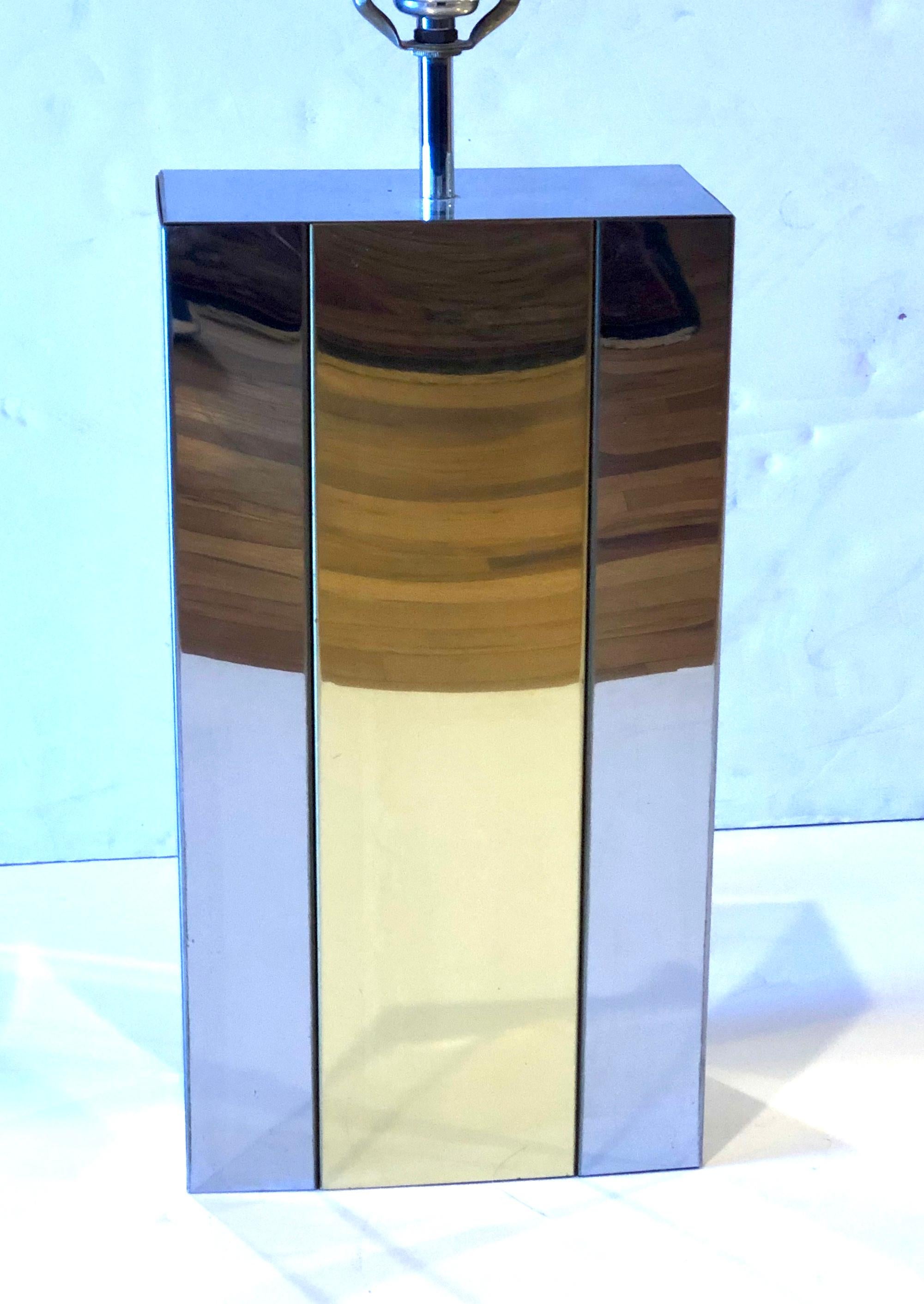 Single table lamp attributed to Paul Evans 