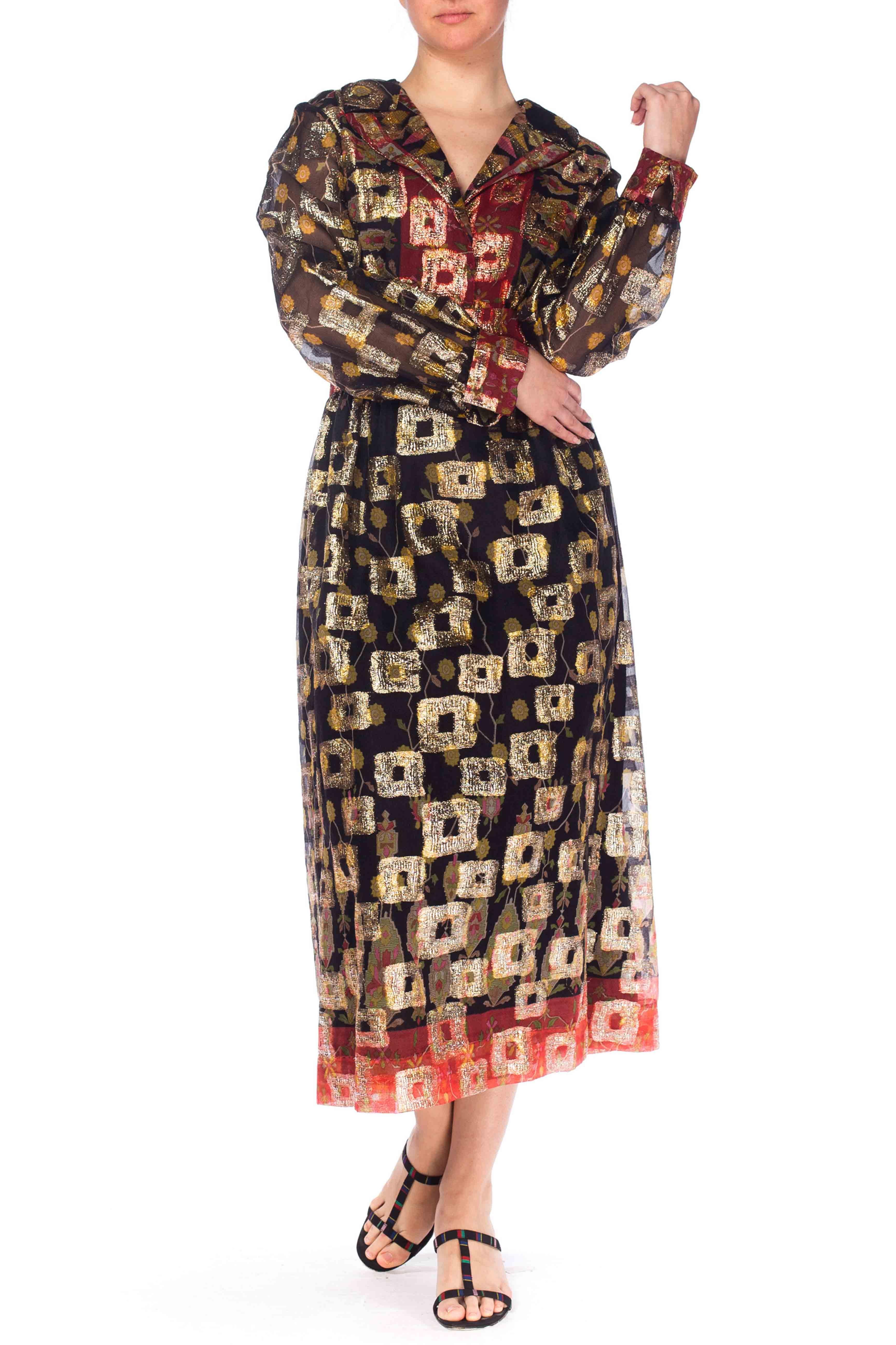 black jacquard dress