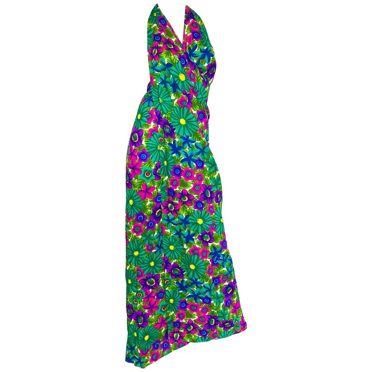 vintage halter dresses Vintage Mermaid Halter-Neck Satin Long Evening Party Dress Birthday Ou –  DSProm