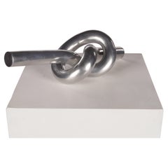 Scultura di nodo in alluminio Pop Art degli anni '70