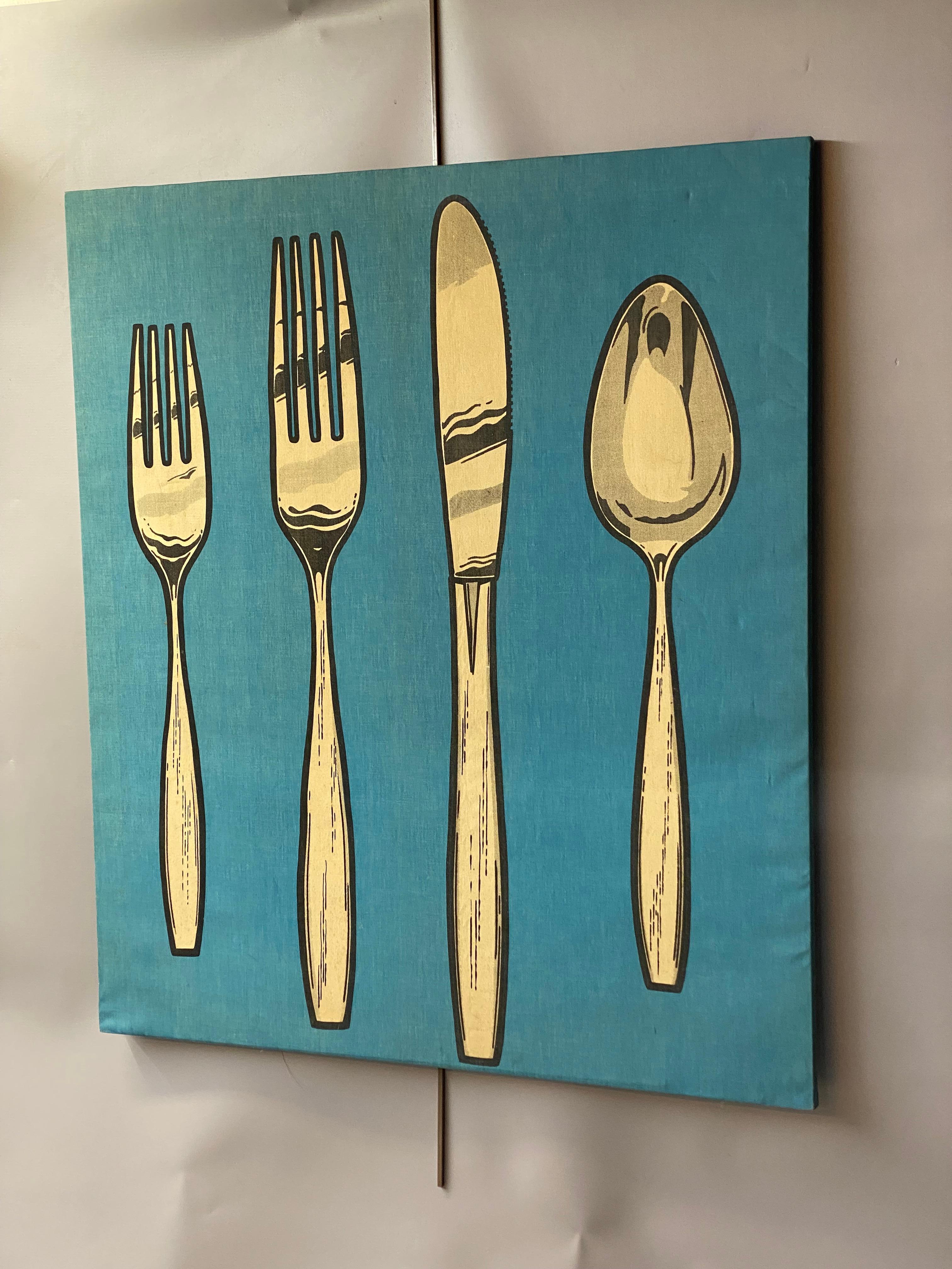 1970er Pop Art Kulinarischer Siebdruck (Moderne der Mitte des Jahrhunderts) im Angebot
