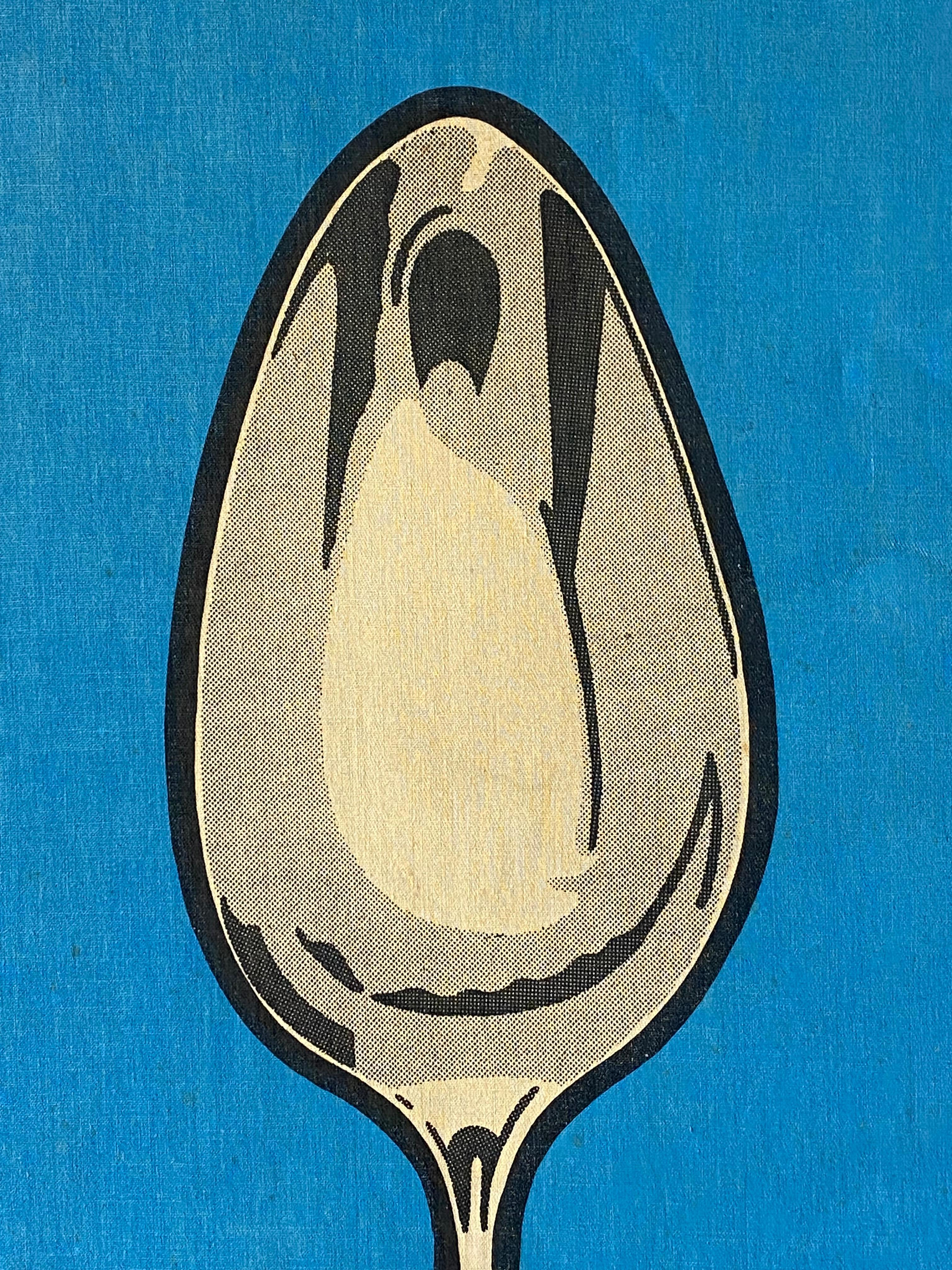 1970er Pop Art Kulinarischer Siebdruck (Stoff) im Angebot