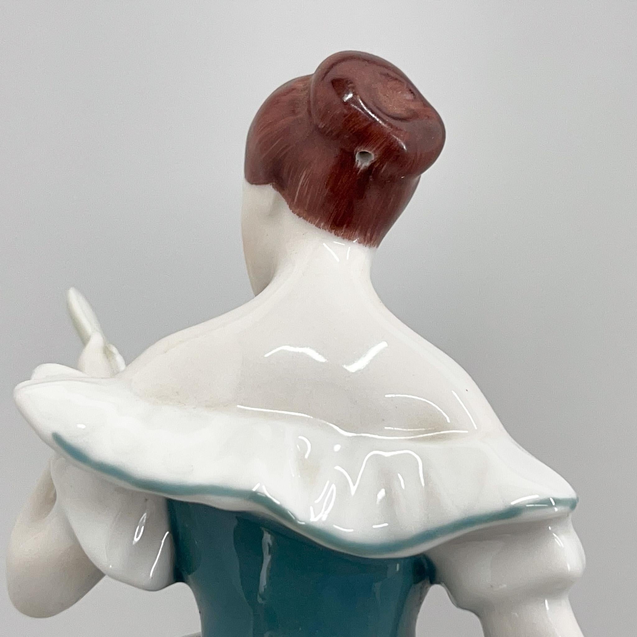 1970s Porcelain Sculpture by Royal Dux For Sale 2
