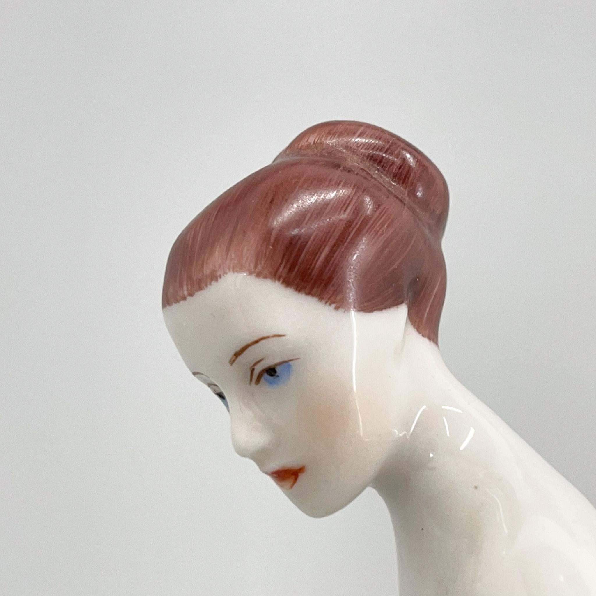 1970s Porcelain Sculpture by Royal Dux For Sale 3