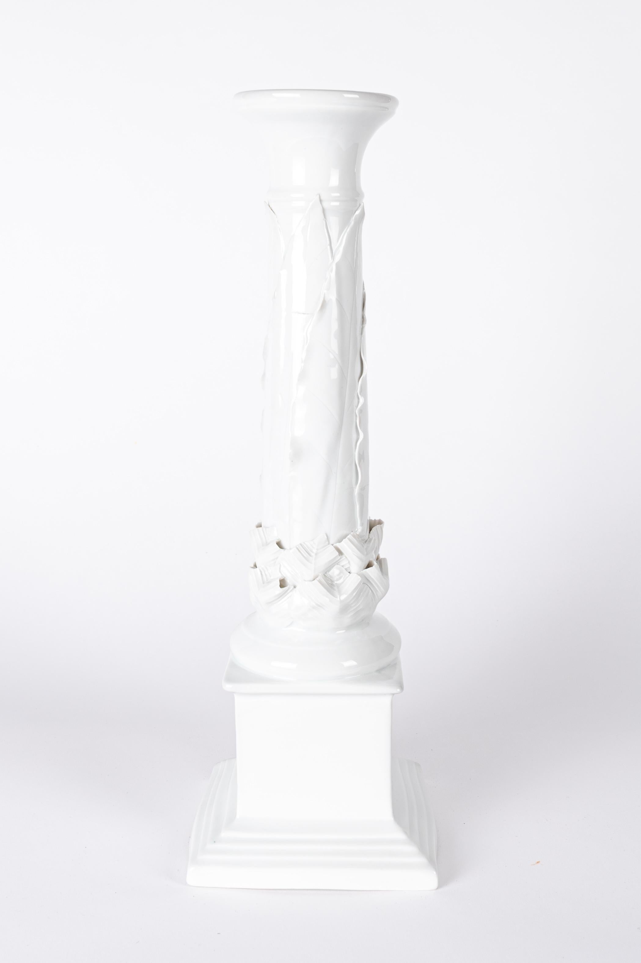 1970s porcelain soccle Woestijnroos (by Jos Van Dijk) In Good Condition For Sale In Oostende, BE