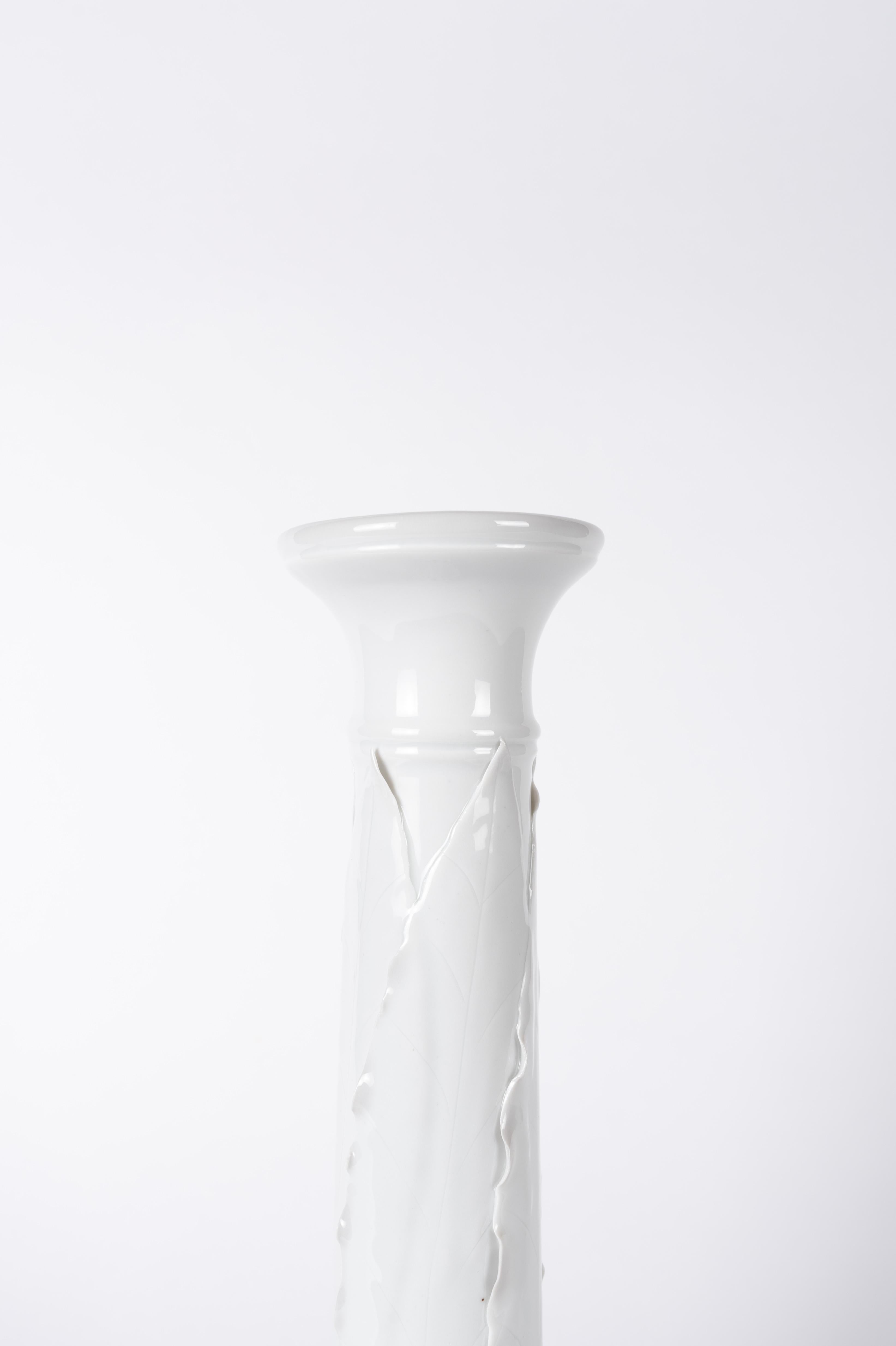 Porcelain 1970s porcelain soccle Woestijnroos (by Jos Van Dijk) For Sale