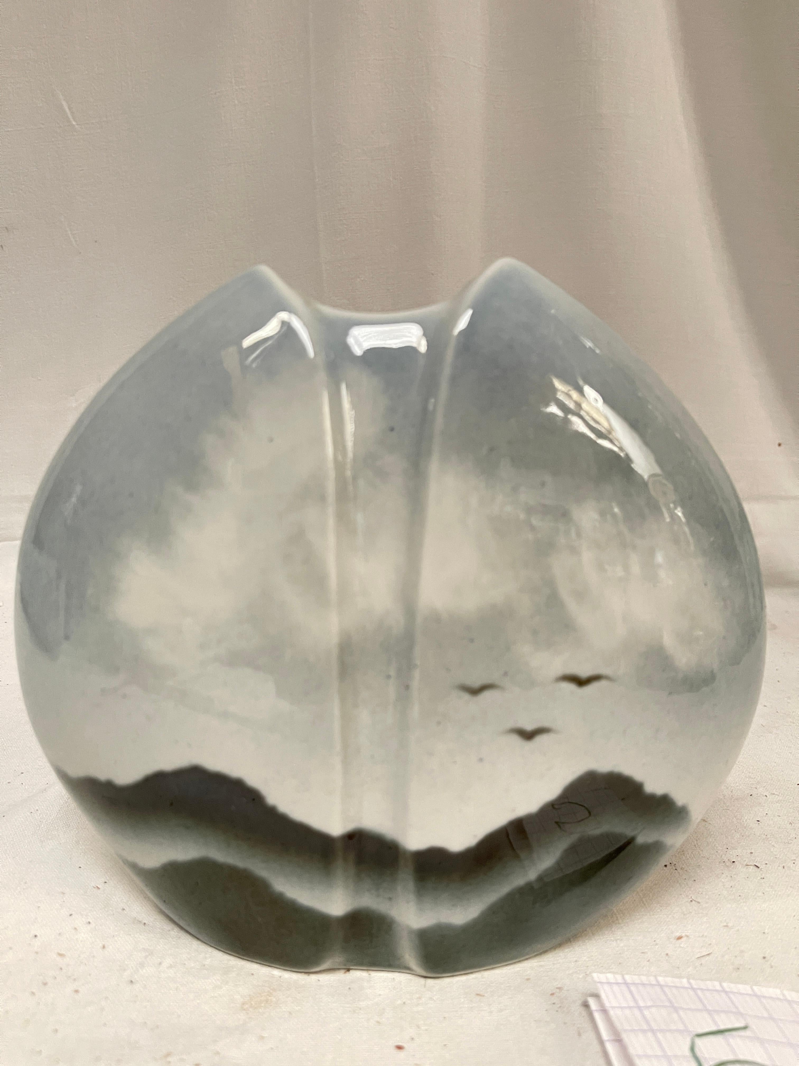 Vaso in porcellana del 1970 di Virebent In condizioni buone in vendita a Bois-Colombes, FR