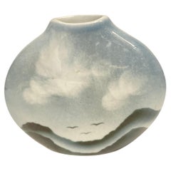 1970's porcelain vase by Virebent