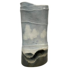 1970's Porcelain vase by Virebent