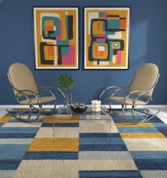 1970s Post Modern Tubular Chrome Rocker Rocking Chair Manner Of Maison Jansen