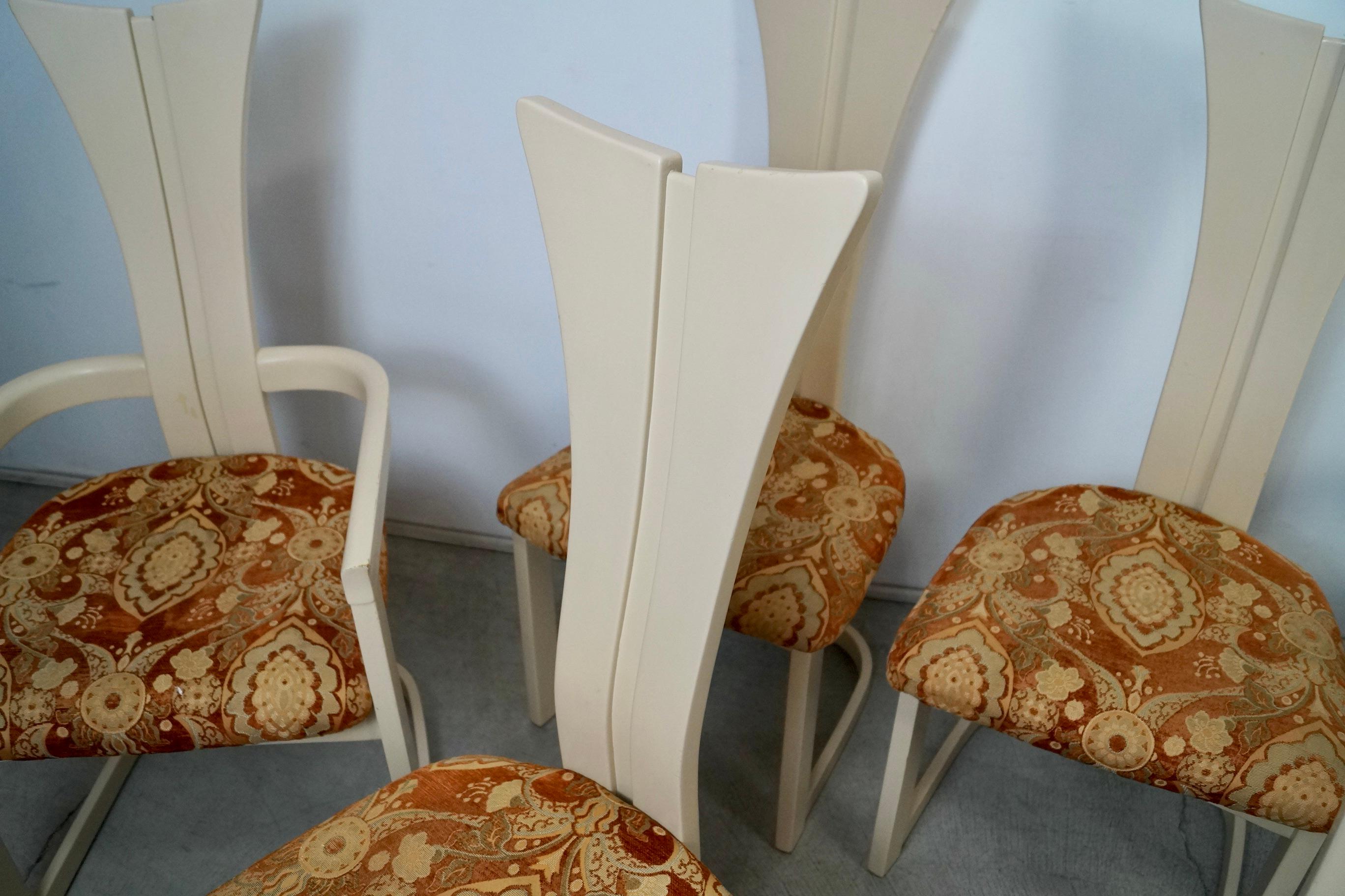1970's Postmodern Art Deco Italian Lacquered Dining Chairs - Set of Six For Sale 12
