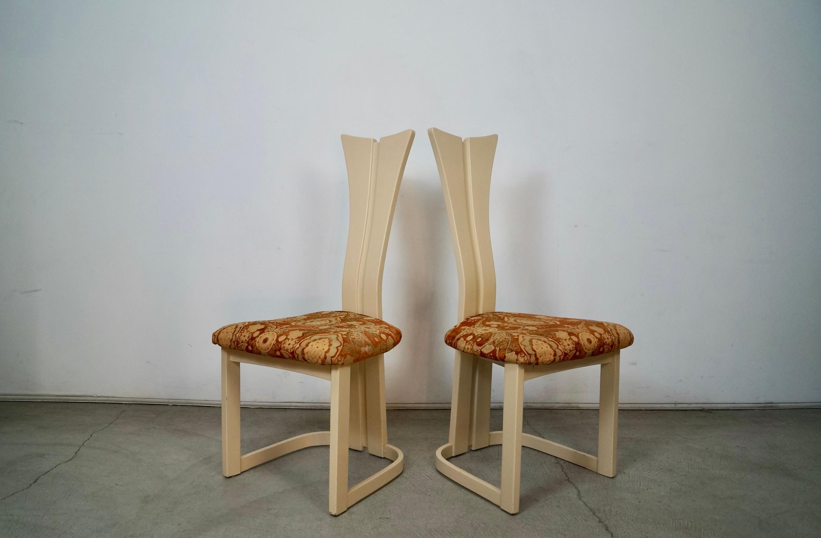 1970's Postmodern Art Deco Italian Lacquered Dining Chairs - Set of Six For Sale 3