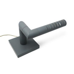 1970's Postmodern Gray Tubular Desk Lamp