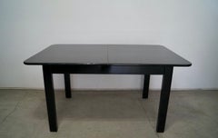1970's Postmodern Hollywood Regency Italian Black Lacquer Dining Table