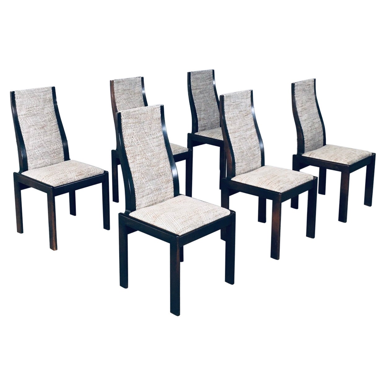 Postmodernes italienisches Design 1970er Jahre Esszimmerstuhl-Set