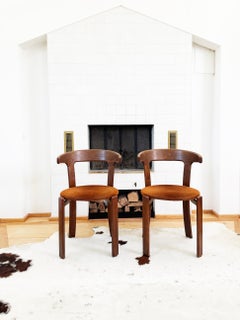 70s Postmod Pair RARE "Bullhorn" Chairs Bruno Rey Dietiker- 2 pcs (4 Avail!)