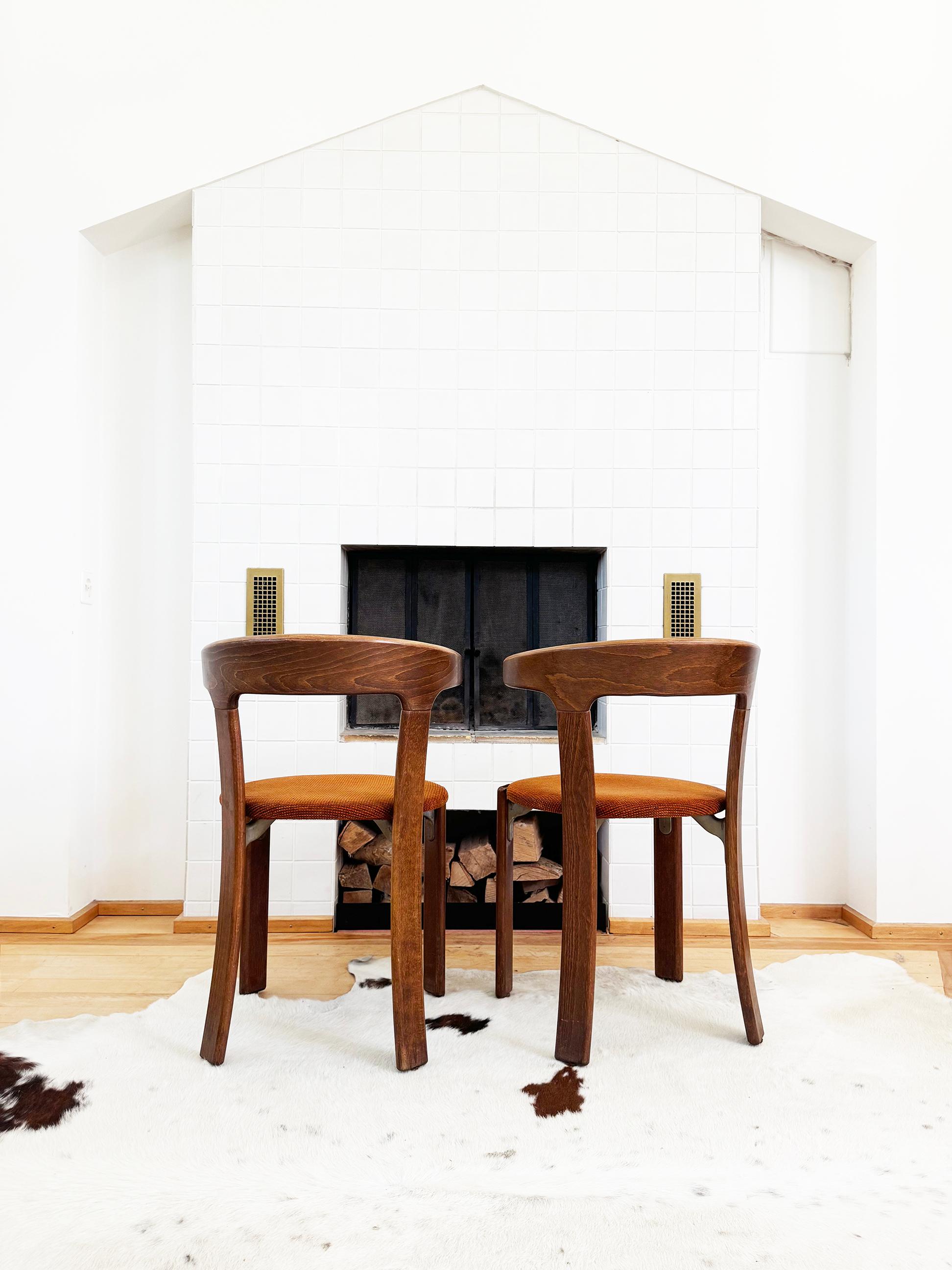 Upholstery 70s Postmod Pair RARE 