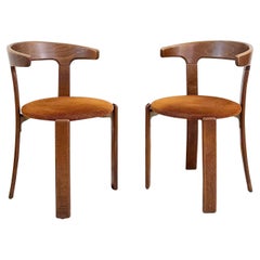 70s Postmod Pair RARE "Bullhorn" Chairs Bruno Rey Dietiker- 2 pcs (4 Avail!)
