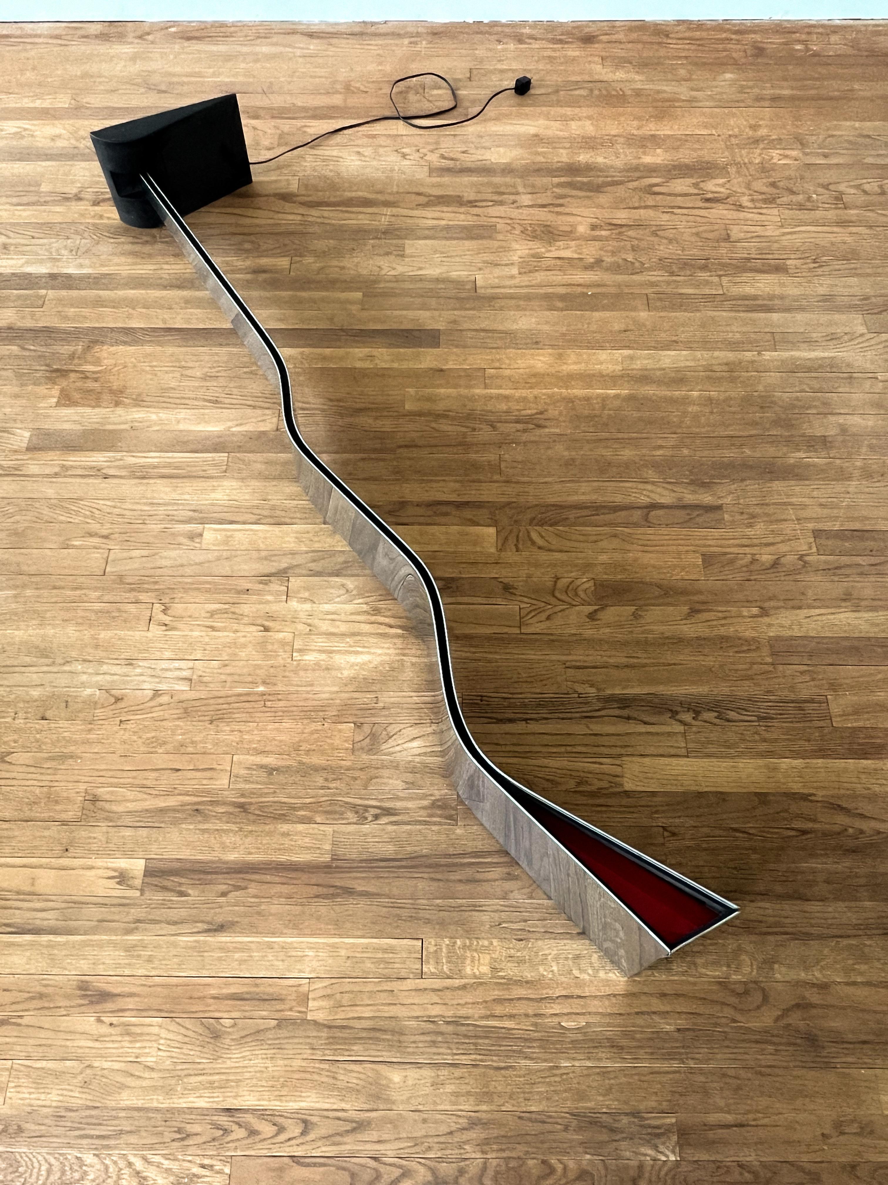 Late 20th Century 1970s Postmodern Sculptural Floor Lamp in the Style of Fontana Arte For Sale