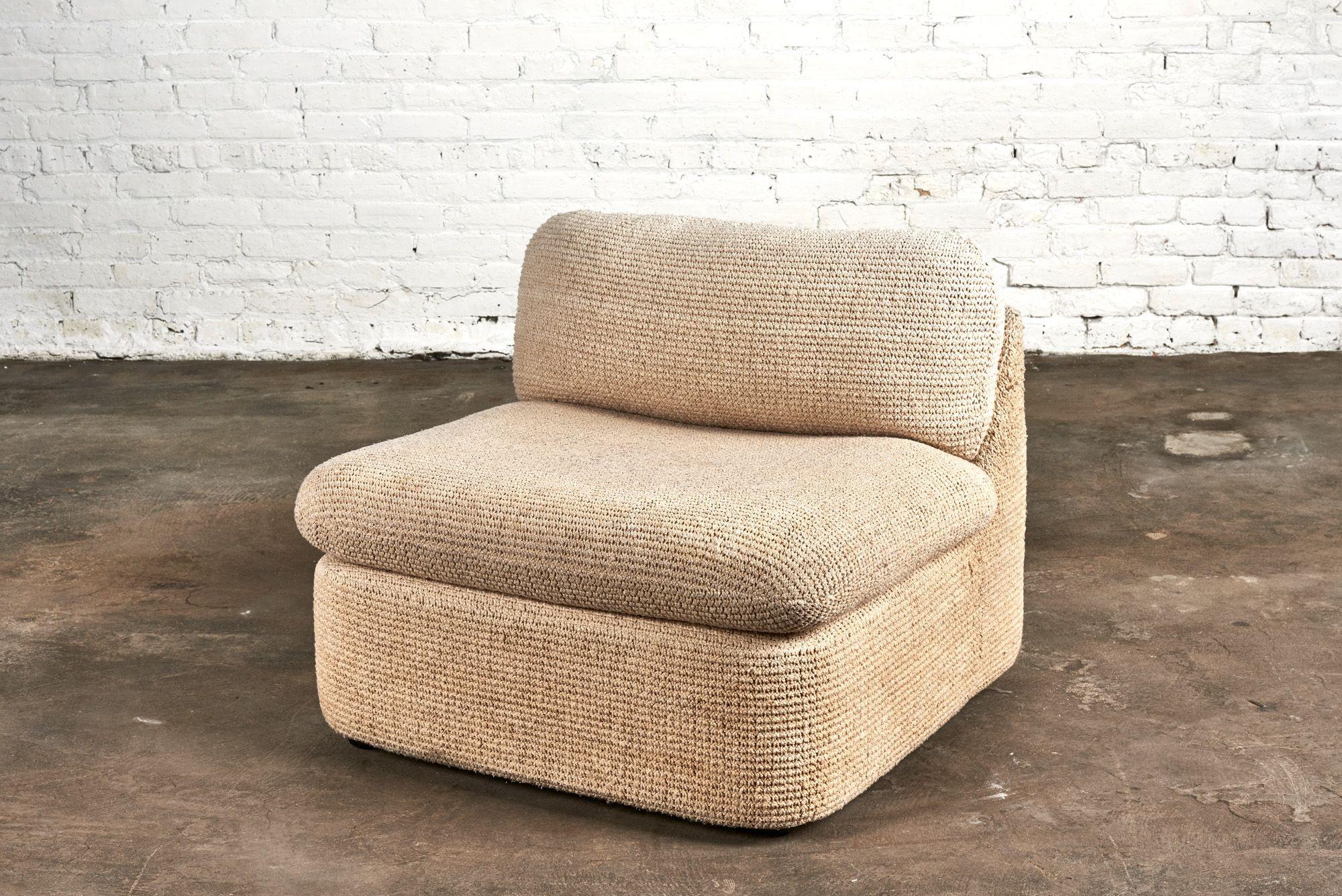 Mid-Century Modern 1970's Postmodern Slipper Lounge Chair