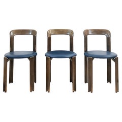 1970s Postmodern Stackable Dining Chairs by Bruno Rey for Dietiker, Set of 3