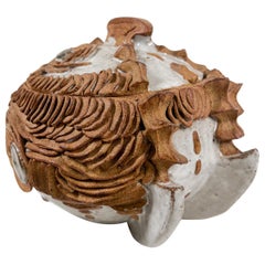 1970s Pottery Artwork Abstract Sculptural Modern Cookie Candy Jar