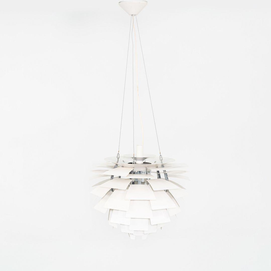 Fine XX secolo Lampada a sospensione a carciofo grande di Poul Henningsen per Louis Poulsen degli anni '70, in bianco in vendita