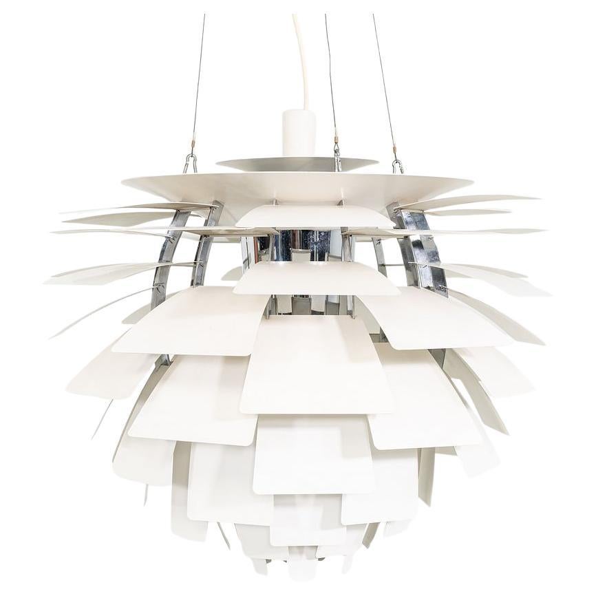 1970s Poul Henningsen for Louis Poulsen Large Artichoke Pendant Lamp in White