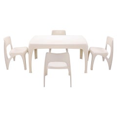 1970s Preben Fabricius Design Dining Table Set for Interplast