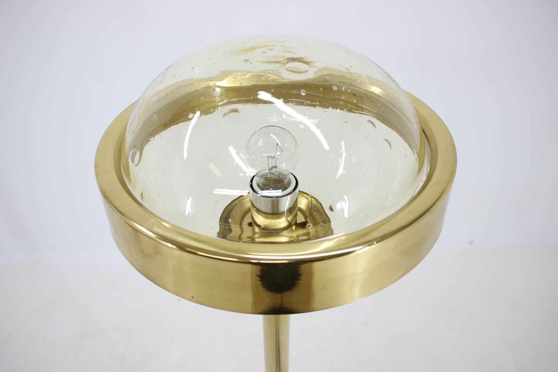 Late 20th Century 1970s Preciosa Gold Floor Lamp, Czechoslovakia