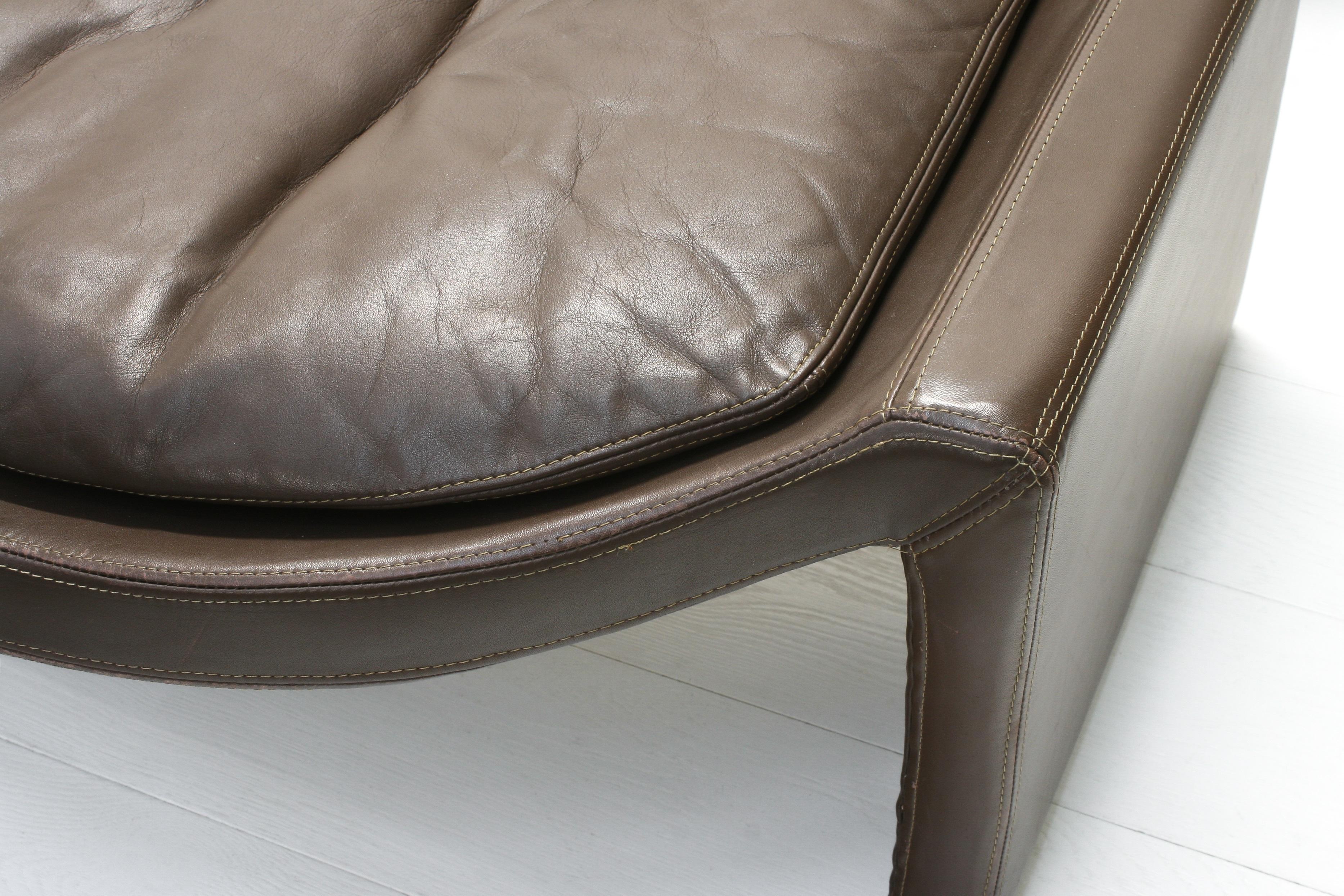 1970s Proposals P60 Lounge Chair & P61 Ottoman by Vittorio Introini for Saporiti 1