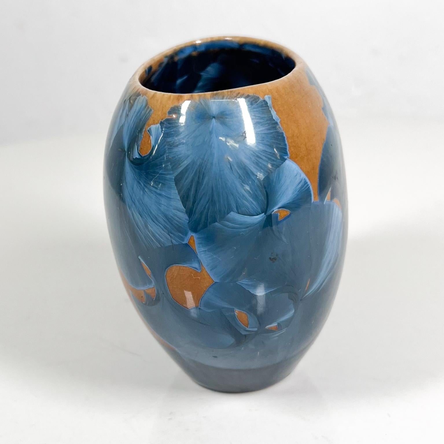 1970s Psychedelic Art Pottery Crystalline Vase Louis Reding For Sale 2