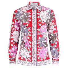 1970s Pucci Pink and Red Cotton Shirt