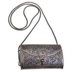 Vintage 1970s Pure Silver Crossbody Handbag