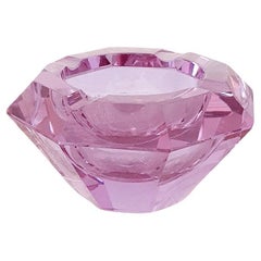1970s Purple Murano Glass Geometric Bowl