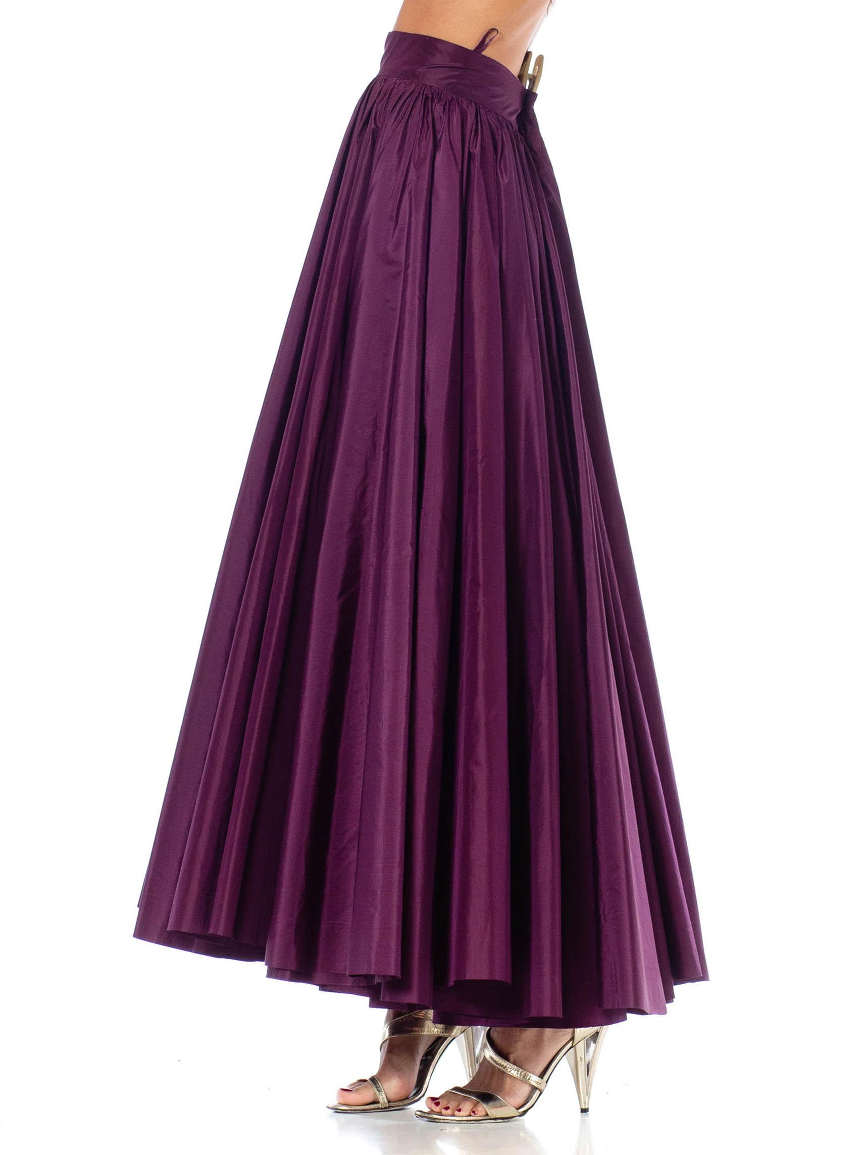 purple taffeta skirt