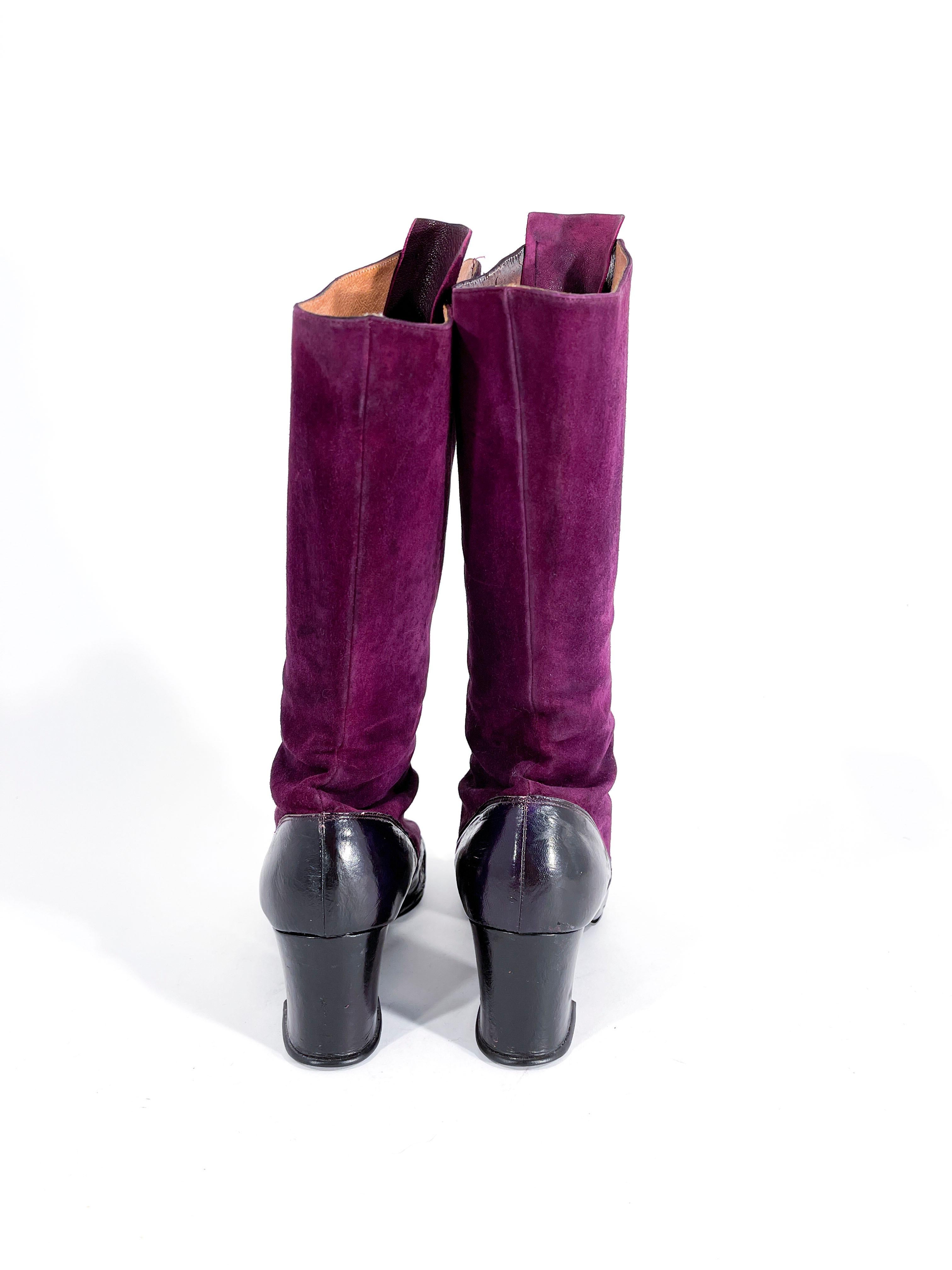 purple victorian boots