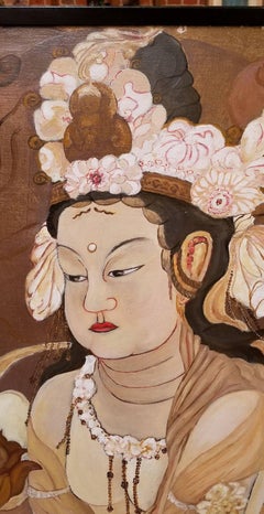 Peinture Quan Yin des années 1970