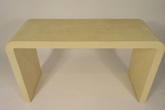 1970s Raffia Parsons Console Table