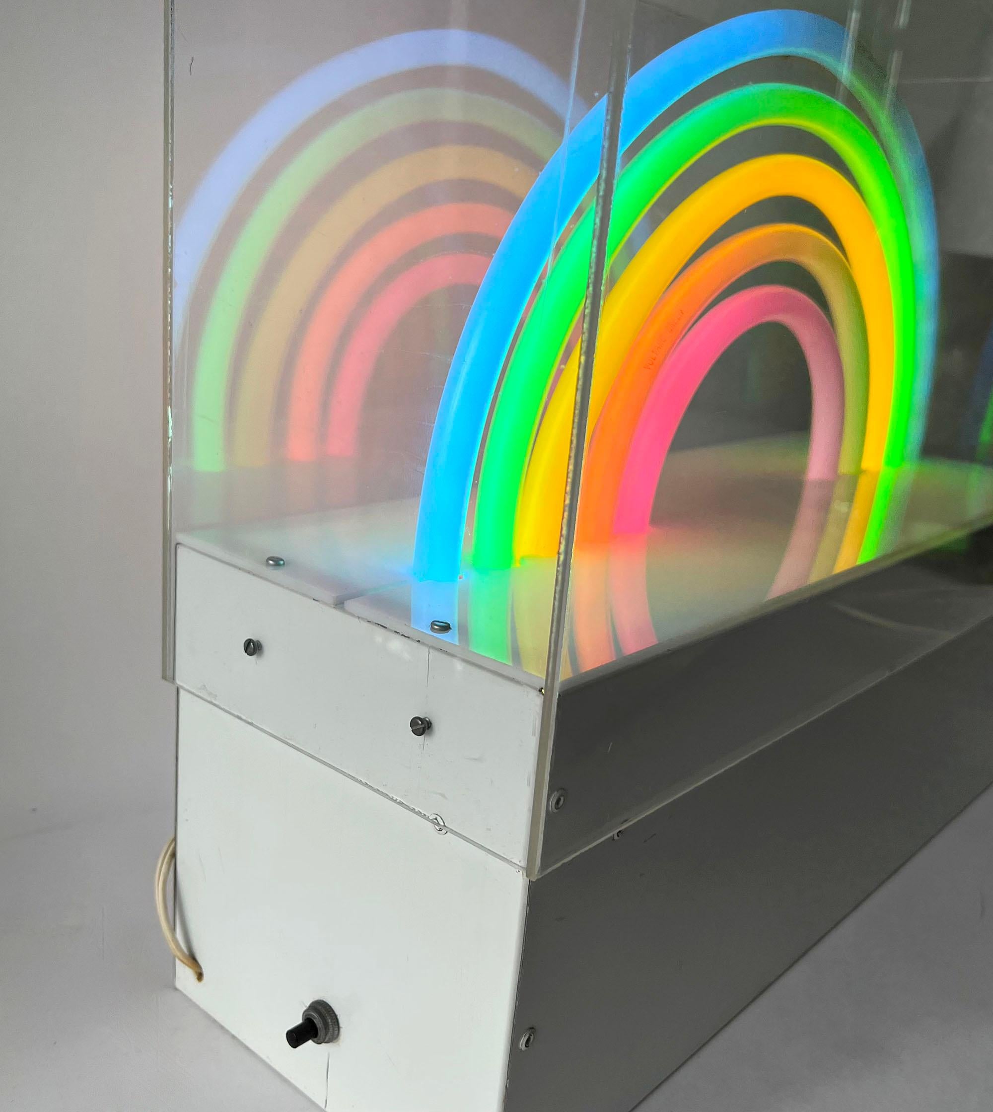 American 1970s Rainbow Neon Plexiglass Pop Art Sculpture