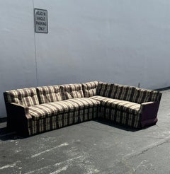 1970s Ralph Lauren Country Style Plaid LShaped Down Sectiona
