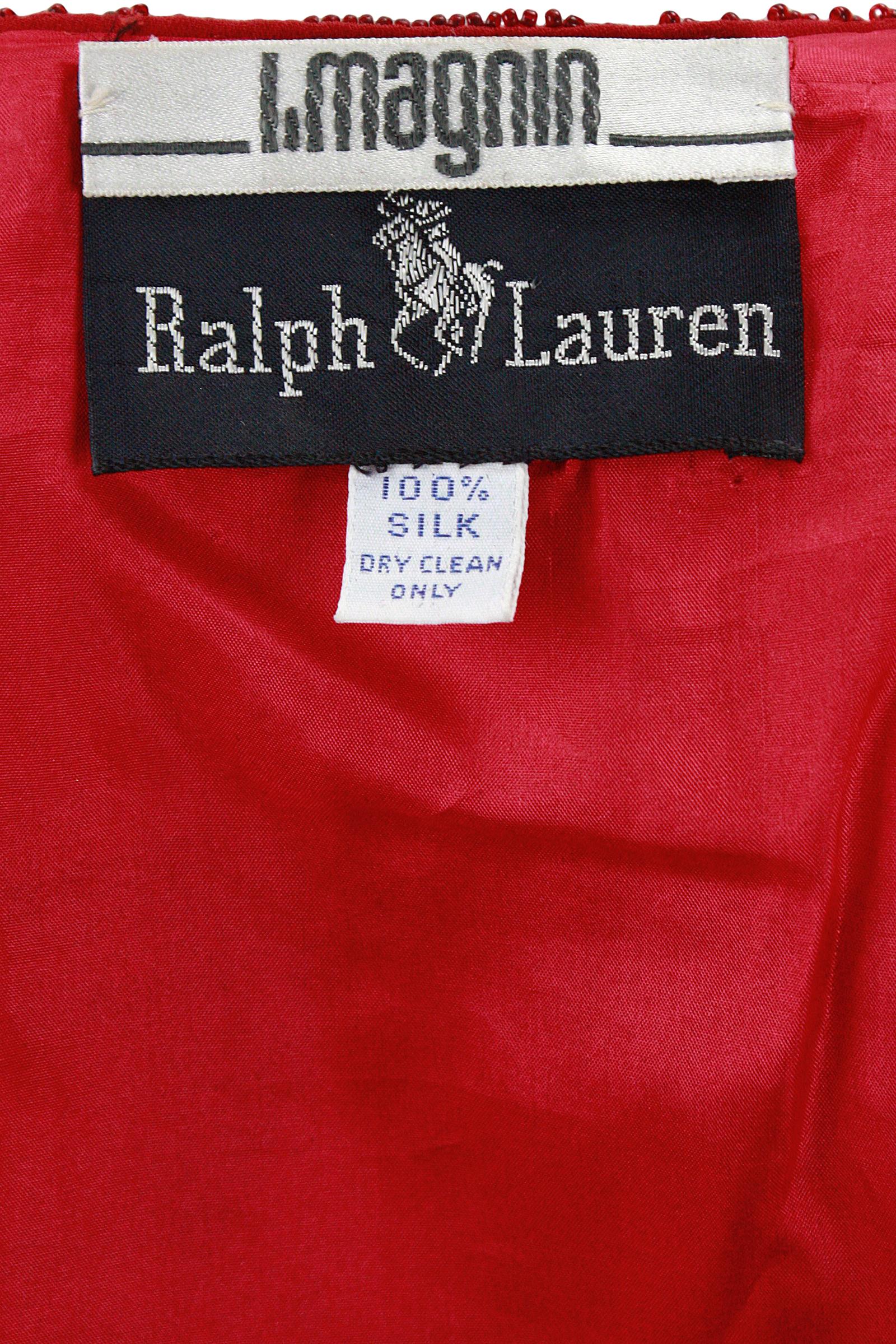 Women's 1970s Ralph Lauren Red & Black Allover Beaded Southwest  Drape Jacket For Sale