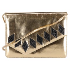 1970s Raphael Golden Leather Shoulder Bag