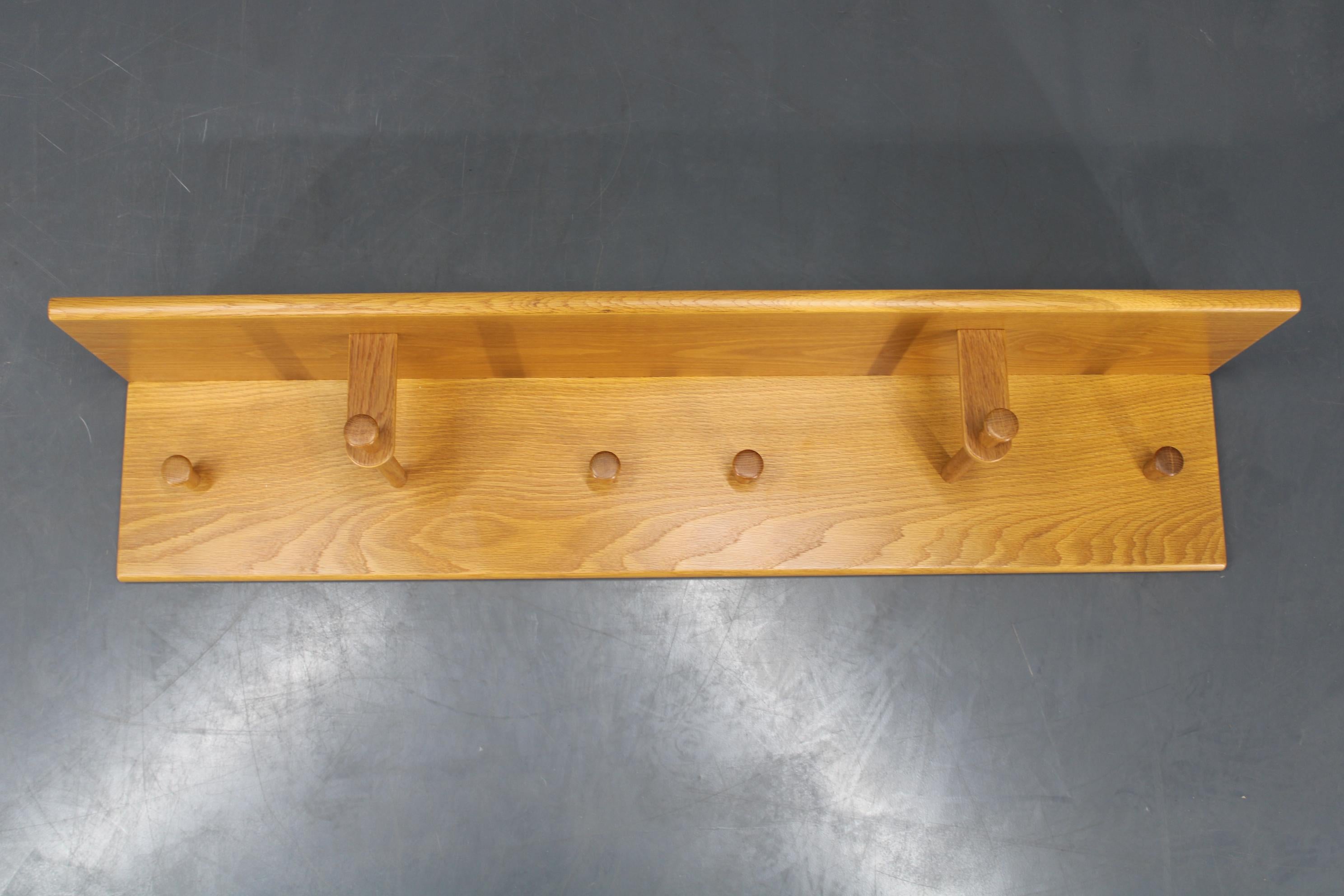 Mid-Century Modern 1970s Rare Aksel Kjersgaard Ash Wood Wall Hanger, Denmark For Sale