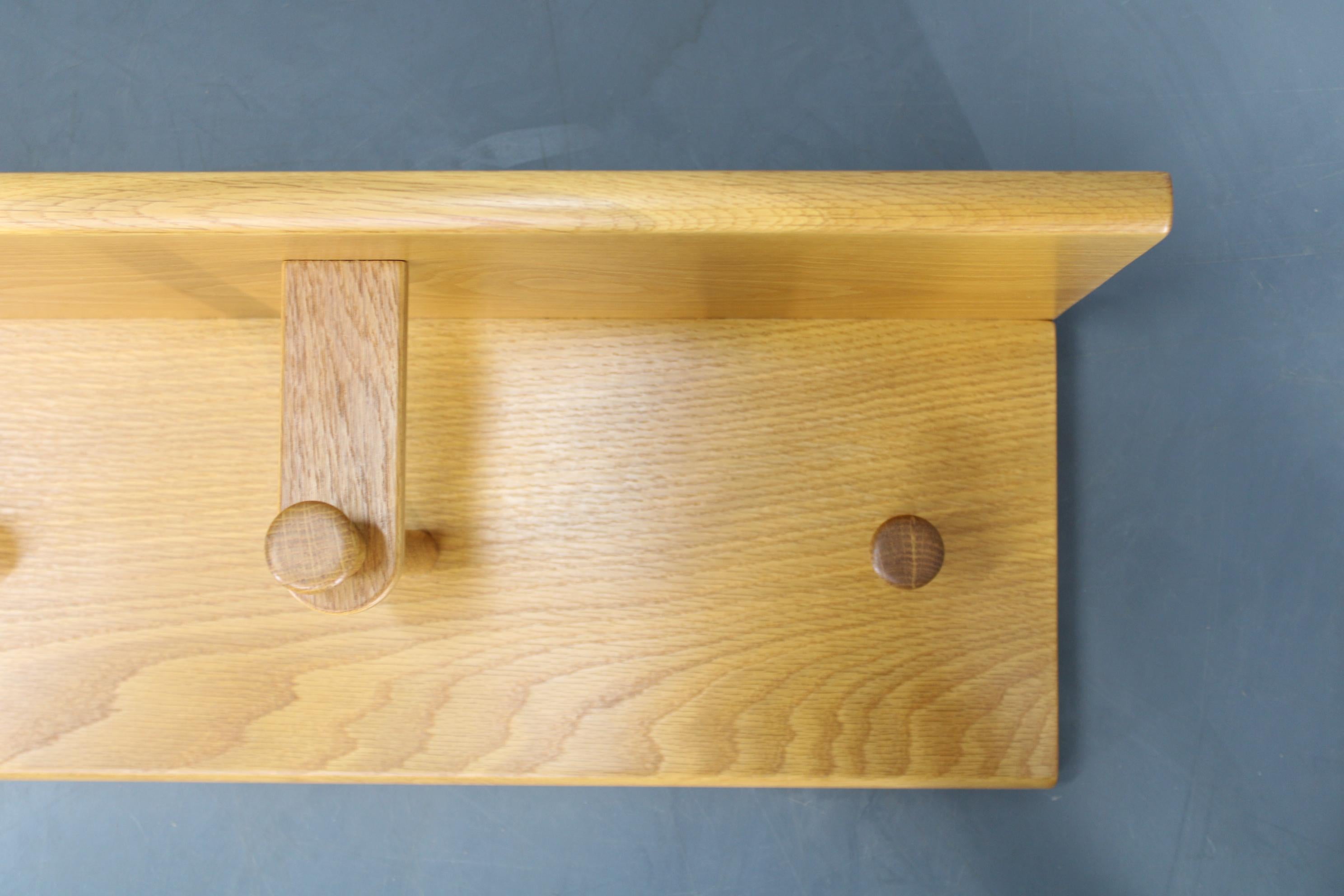 1970s Rare Aksel Kjersgaard Ash Wood Wall Hanger, Denmark In Good Condition For Sale In Praha, CZ