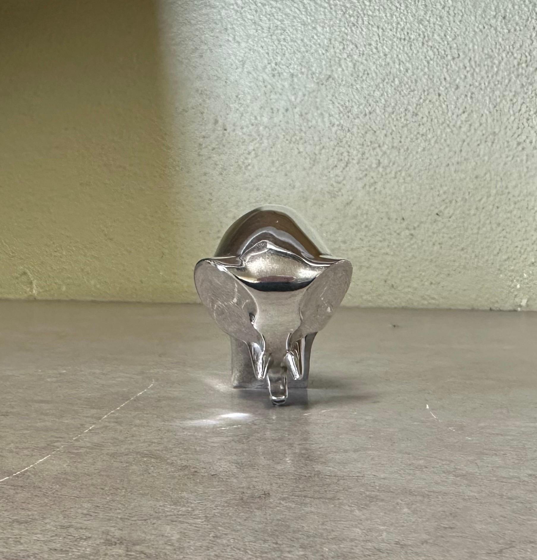 1970s Raro pisapapeles Elefante Dansk Animal Plateado por Gunnar Cyren Vaciado en venta