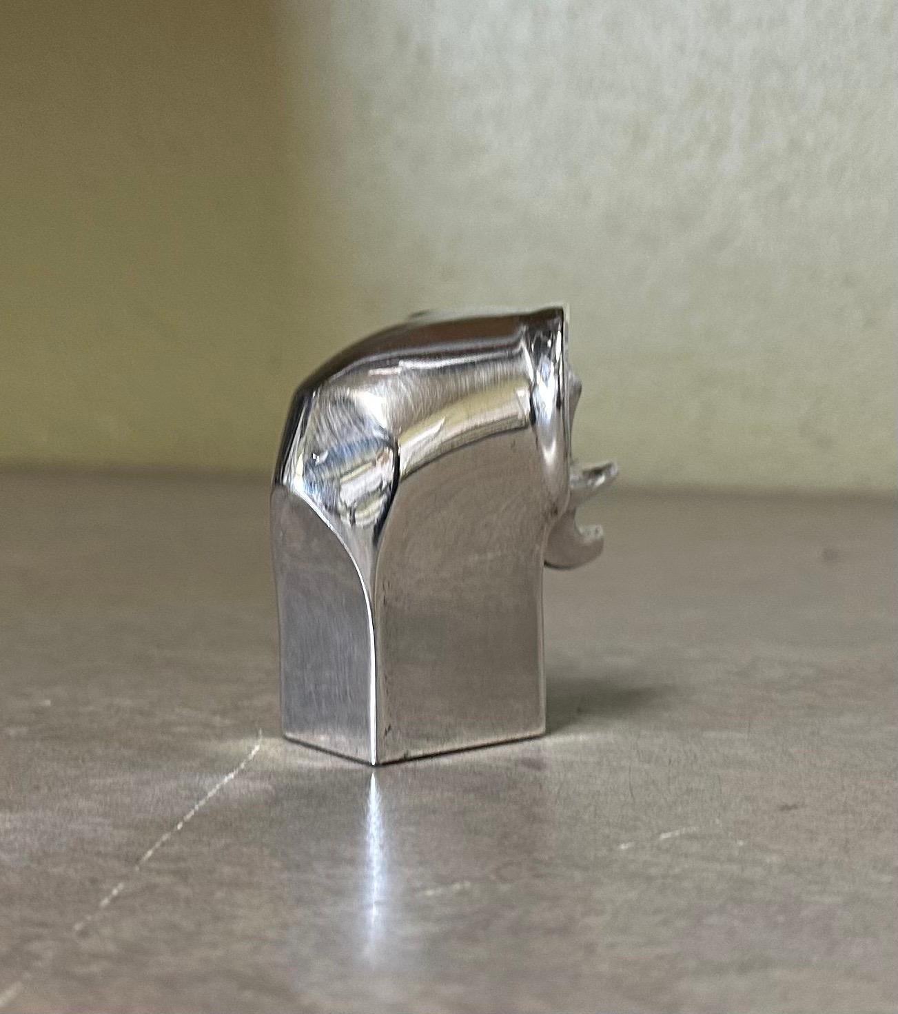 1970s Raro pisapapeles Elefante Dansk Animal Plateado por Gunnar Cyren en venta 1