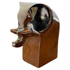1970s Rare Elephant Dansk Animal Paperweight Silver Plated by Gunnar Cyren