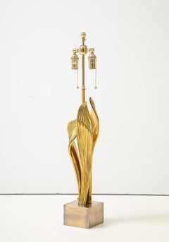Rara lampada "Golden Amaryllis" degli anni '70 di Chrystiane Charles
